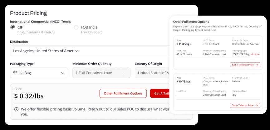 Elixir product pricing with alternate fulfilment options
