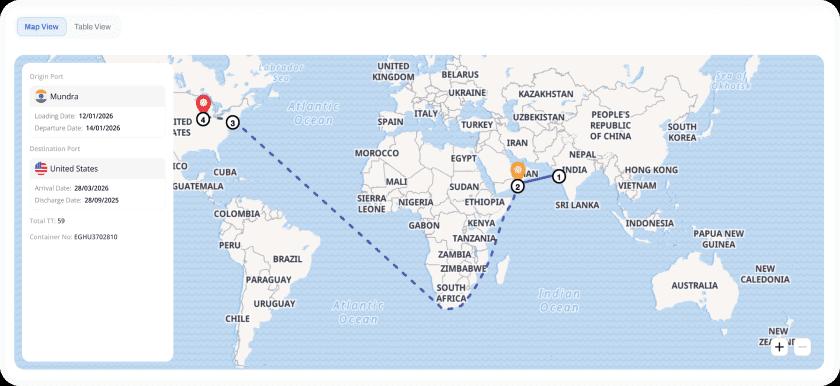 Elixir order tracking map